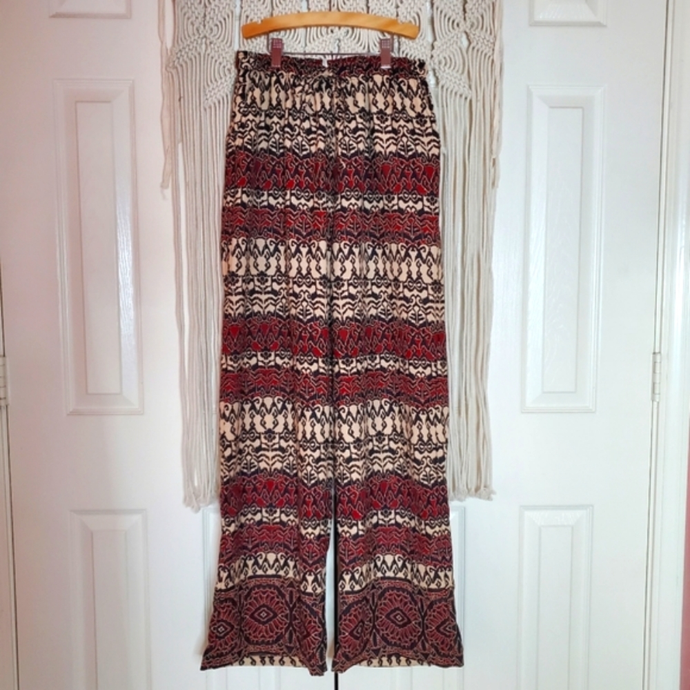 Printed Wide Leg Pants